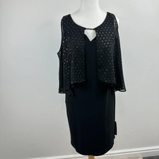 Roman sparkly evening dress women size 12 black party wedding Christmas  RRP £50