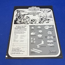Vintage Kenner Star Wars Instructions Sheet, Hoth Ice Planet Playset, ORIGINAL
