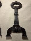 Antique Mission Arts & Craft ANDIRONS Cast Iron GOTHIC Key Hole -Late 1800’s — photo 4