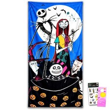 Nightmare Before Christmas Bath Towel Set - Bundle with 27" x 54" Jack Skelli...