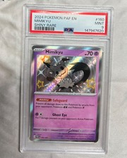 Pokemon-EN Paldean Fates 2024 Mimikyu Shiny Rare 160/091 PSA 9 MINT