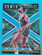 2021 Donruss Power in the Paint Holo Teal Laser #6 Bill Russell Celtics Card C4