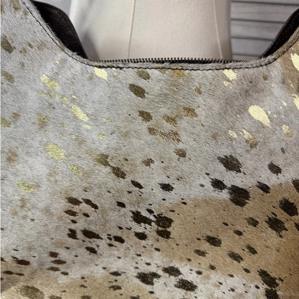 Bolso de hombro para mujer Nocona marrón y dorado moteado. Aspen. Nuevo con etiquetas. Western. Boho Foto 3 de 4