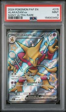 Pokemon 2024 Paldean Fates ALAKAZAM EX Shiny Ultra Rare #215 PSA 9 Mint on eBay