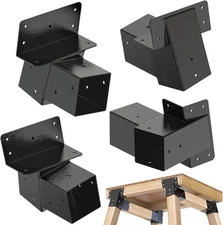 4Pack 4x4 Compound Angle Brackets Heavy Duty Deer Stand Bracket Hunting Blind...