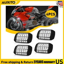 4X White LED Rock Light Pods Underbody Glow Lamp Offroad SUV Pickup Truck UTV H