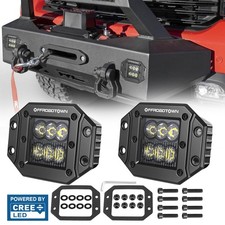 Pair 5 120w Flush Mount Cree Led Pods Work Light Bar Combo Off Road Driving 4wd Pair 5 120w Flush Mount Cree Led Pods Work Light Bar Combo Off Road Driving 4wd