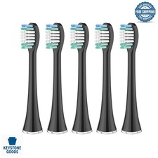 5 Pack Replacement Toothbrush Heads for AquaSonic Black Vibe Series