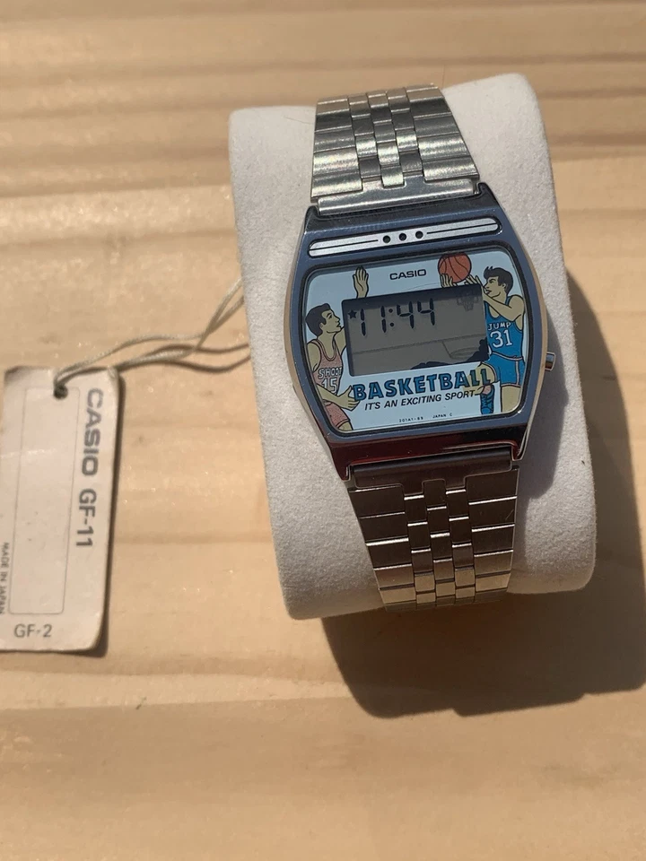 卡西欧 GF 11 'Basketball' 复古超罕见手表 日本制造 NOS — 第 2/3 张图片