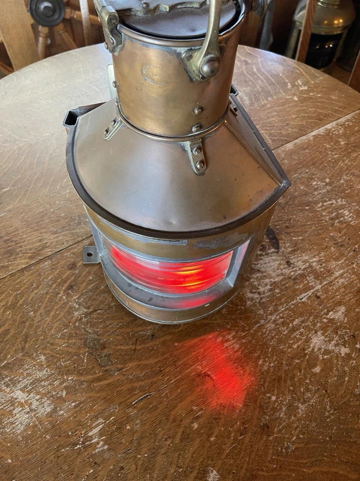 De colección-Antiguo-WW11-Alderson-Envío-Navegación-Luz-Puerto-Todo-Latón-Muy Bonito-Hermoso- Foto 2 de 4