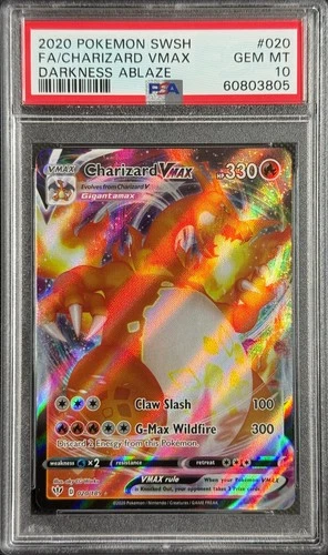Pokemon Card Charizard Vmax 020/189 PSA 10 Darkness Ablaze