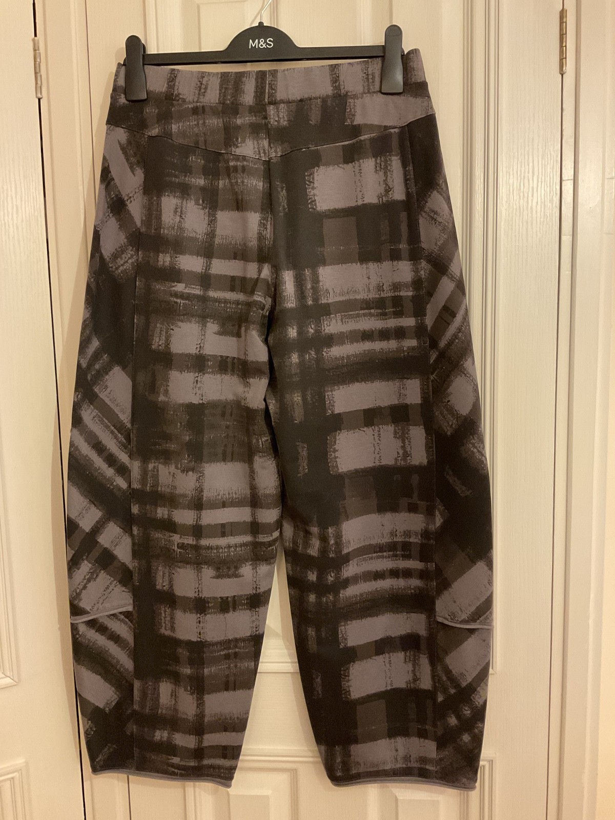 NUEVO SIN ETIQUETAS Pantalones Lagenlook Barrel Vetono II / 12-14 Champiñón/Lila Suave