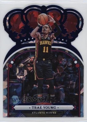 2022-23 Panini Crown Royale Blue Crystal 10/99 Trae Young #100 08uw