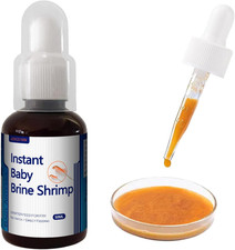 Instant Baby Brine Shrimp Fish Food, No Hatch High Protein Fry Food with Astaxan