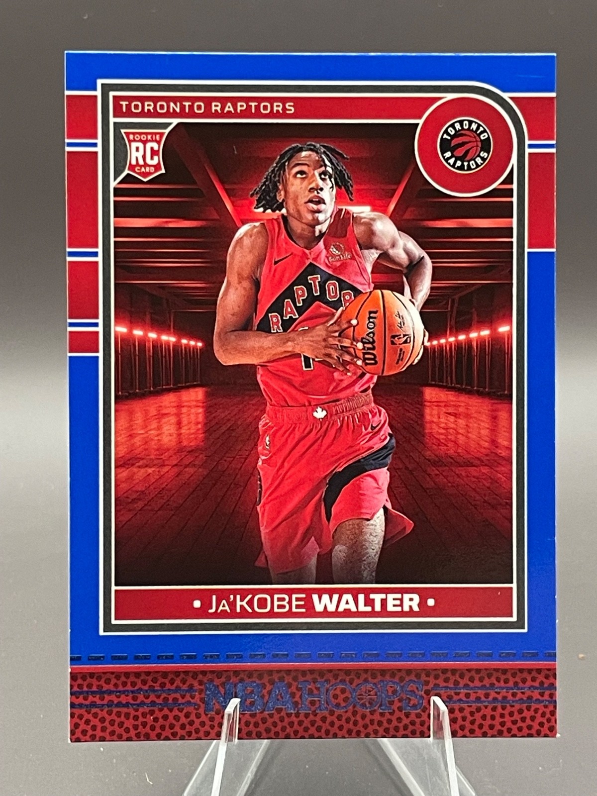 Ja'KOBE WALTER rc #249 Blue Parallel Rookie Card 2024-25 NBA Hoops RAPTORS