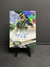 2017 Topps Chrome Matt Olson Auto /99 Green Refractor #RA-MO Rookie Braves