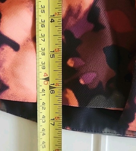 Tabitha Cape Bolero Shrug schwarz pfirsich grün Blumen gefüttert Anthropologie Boho M - Bild 5 von 12