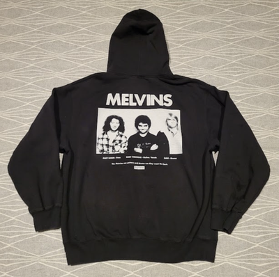 ★Usa Melu★ Supreme X MELVINS Hooded Sweatshirt Black Mens Size Large Premium