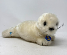 DAKIN 1982 Harp Seal Pup 17" Off-White Plush with Medallion Vintage Stuffed
