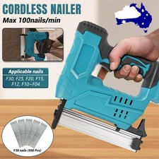 NEU Kabellose 18-Ga-Bradnagler-Nagelpistole mit 500 Nägeln für MAKITA 18-V-Akku