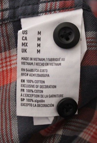 American Eagle Outfitters L/S Plaid Seriously Soft Light Flannel Shirt Mens Medi - Picture 6 of 6