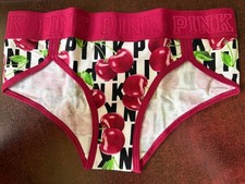 Victoria s Secret PINK Cherry Print Bikini Panties Waistband VTG Rare XS/S/M/L