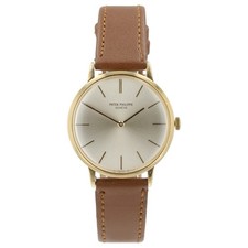 Patek Philipe Calatrava Silver Dial 18k Gold ...