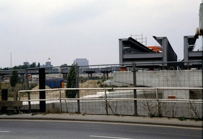 Dia S-Bahnhof im Bau in Berlin 35mm ungerahmt A-HE8-1