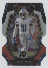 2022 Panini Select Premier Level Black & Red Prizm Die-Cut Kerby Joseph 1f6j