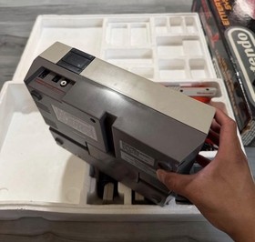 Nintendo NES Action Set completo di scatola sistema super mario bros/duck hunt 