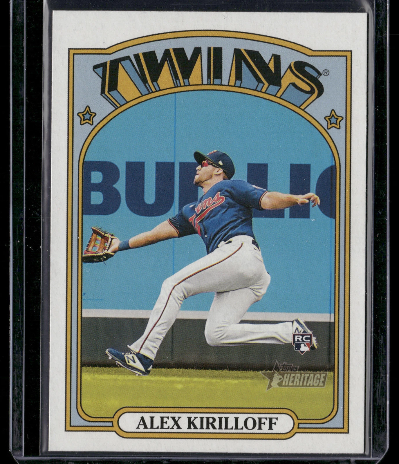 Alex Kirilloff 2021 Topps Heritage #546b Action Minnesota Twins