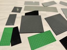 Authentic Lego Plates Lot Of Variety Of Colors And Sizes - Mostly Bigger - Clean