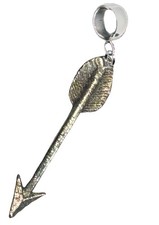 Z22 Arrow Pewter charm on bail 5mm Hole add Bracelet necklace