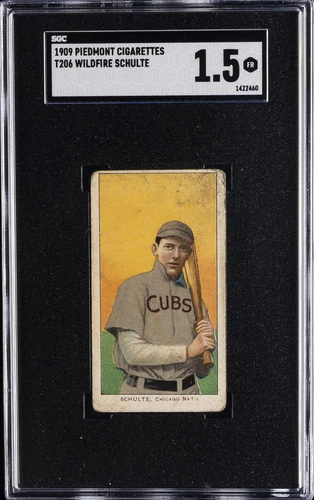 1909 PIEDMONT CIGARETTES T206 WILDFIRE SCHULTE SGC 1.5