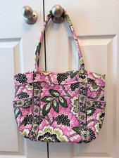 VERA BRADLEY Priscilla Pink Handbag Tote Shou...