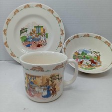Vintage Royal Doulton - Bunnykins - 3 piece plate, Bowl and Cup Set