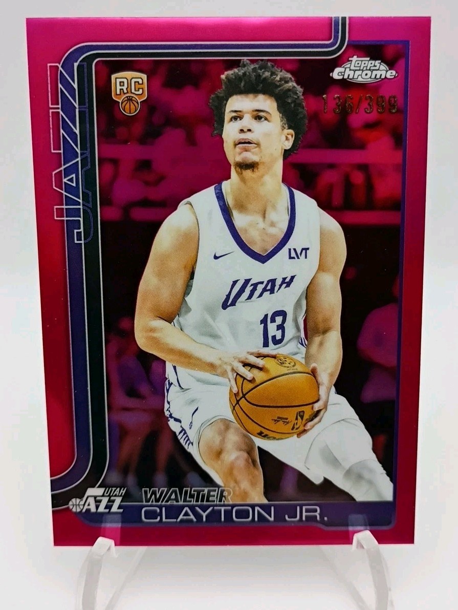 2025-26 Topps Chrome Walter Clayton Jr. RC /399 MAGENTA REFRACTOR  #268 ROOKIE