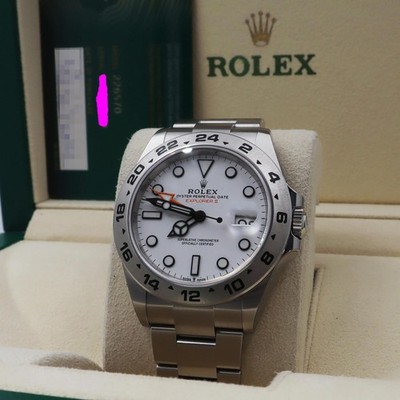 Rolex Explorer II Orange Hand 226570 Steel White Dial Automatic Watch B&P 2025