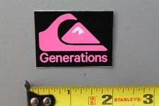 Quiksilver Generations Neon Pink Black Original Surf QS1 Vintage Surfing STICKER
