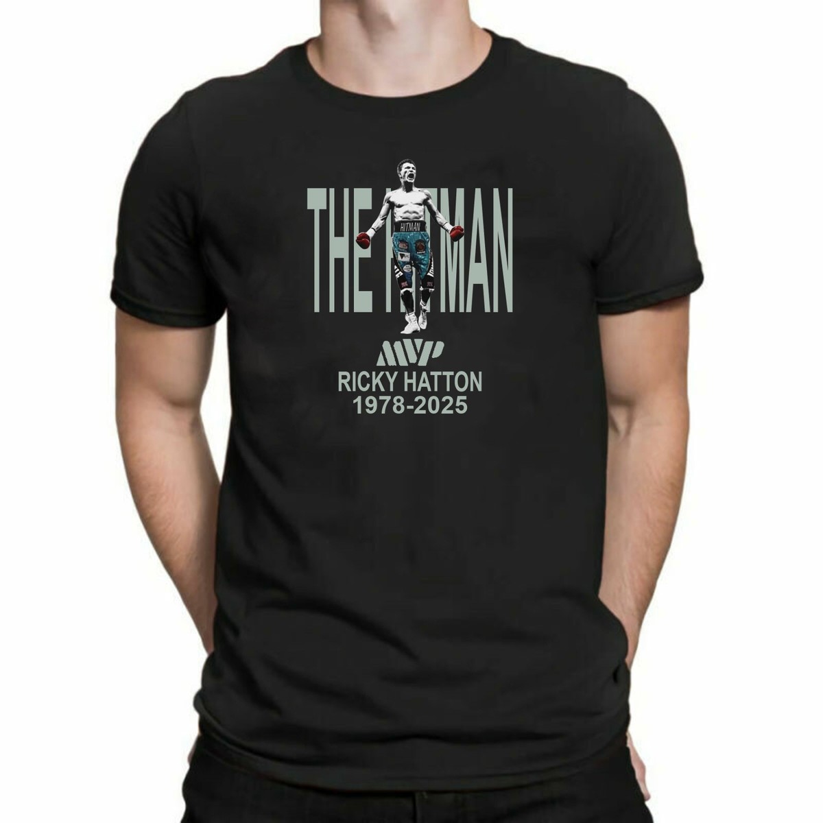 T-shirt Homme Classic Ricky Hatton R.I.P LEGEND - Marque Gildan, Personnalisable, Taille S à 5XL, Neuf Avec étiquettes
