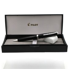 Pilot Ballpoint Pen Elite Style Black Chrome Japan Twist w/ Box Ex-Cond
