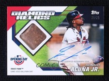 2021 Topps Opening Day Diamond Relic 21/25 Ronald Acuna Jr #ADR-RA Auto 4f5