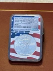 2021- S Eagle S$1 Heraldic Eagle T-1 NGC  ER MS70 Flag Background