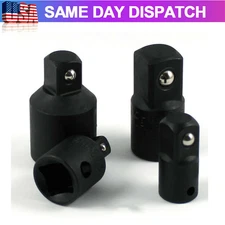 4x BLACK 3/8" TO 1/4" 1/2 INCH DRIVE RATCHET SOCKET ADAPTER REDUCER AIR IMPACT