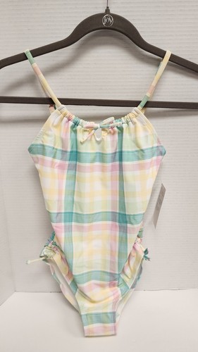 Old Navy Girls Size L (10/12) Pastel Plaid Ruched 1-Piece Swimsuit Swim ~ NWT - Picture 10 of 12