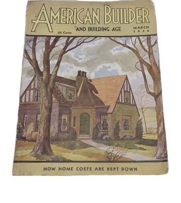 Vtg American Builder & Building Age Magazine March 1936  Architecture Ephemera..