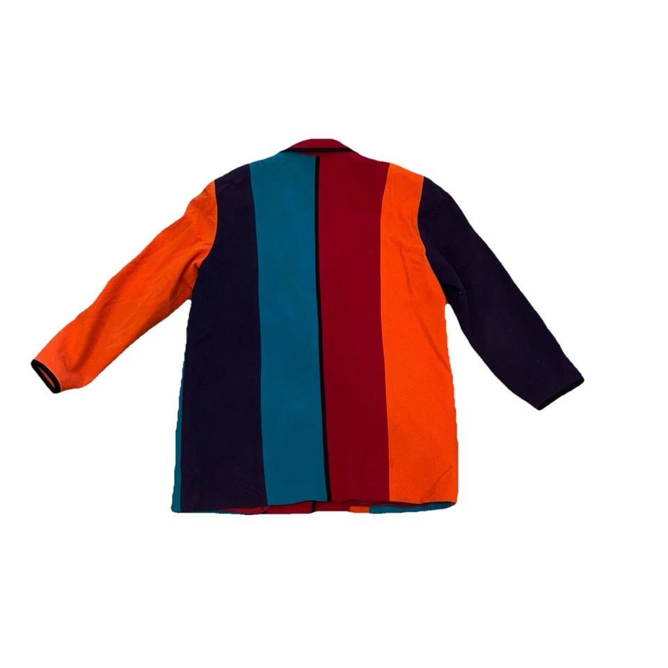 Vintage IB Diffusion Blazer/Jacket-80's-Unisex-Cashmere-Wool-Color Block Coat- L - Image 4 of 4