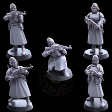 Konflikt '47 Weird War Compatible Soviet War Maidens with Assault Rifles X5 28mm