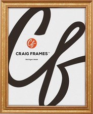 Craig Frames 8.5x11 Picture Frame   Gold Ornate Style, 3/4 Inch Wide Solid Wo...