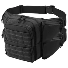 2-Pack Tactical Waist Bag - Molle Compatible Durable EDC Holster for Outdoor